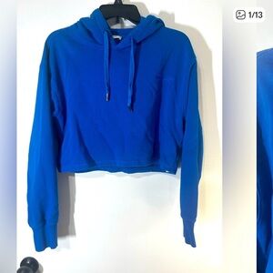 Favorite Daughter Women’s Royal Blue Athleisure Cropped Hoodie Sz S